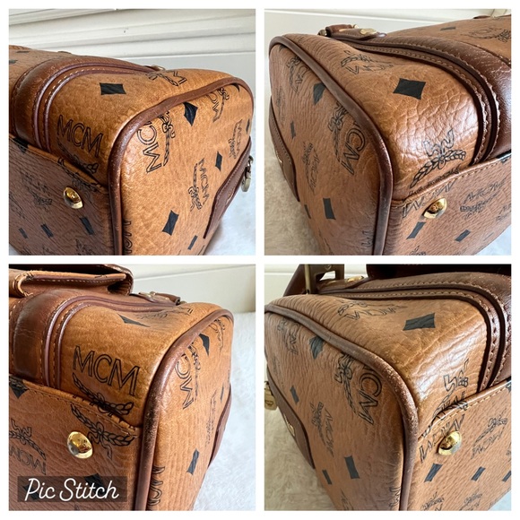 🚫SOLD🚫 Authentic MCM Boston Cognac Satchel - Picture 7 of 13